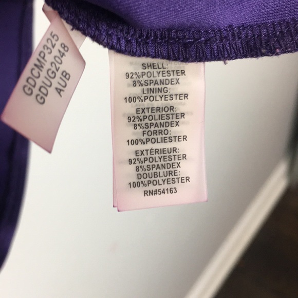 Guess Purple Keyhole Back Fitted Formal Dress Sz 2 - Picture 5 of 5